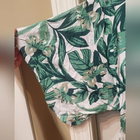 Baltic Born Green & White Tropical Print Jumpsuit - Picture 3 of 7